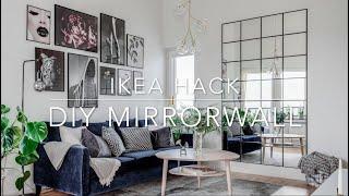 IKEA HACK DIY Industrial Mirror wall under 85 $