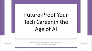 Future-Proof Tech Careers in the Age of AI | Must-Know Roles & Skills | How-To Tech with JGT