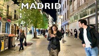 Madrid, Spain  4K HDR Walking Tour - Night Walk