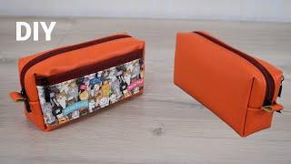 How to make pencil case with two zipper /آموزش دوخت جا مدادی دو زیپ