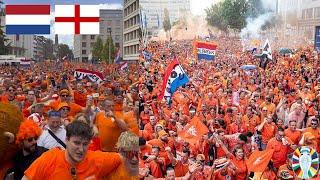 Crazy Scenes In Dortmund As 100.000 Netherlands Fans Take Over The City Ahead Of SF Against England