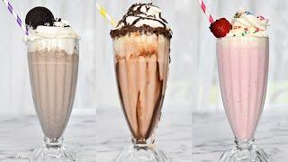 3 Delicious Milkshake Recipes  | Chocolate Milkshake | Oreo Milkshake | Strawberry Milkshake