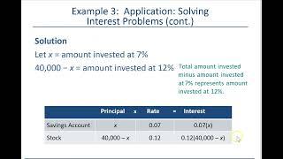 9.6 Applications: Distance-Rate-Time, Interest, Average