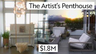 Inside the Artist's Penthouse Downtown Vancouver | $1.8M