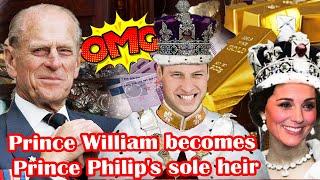 What will Prince William and Kate Middleton do after inheriting Prince Philip's enormous fortune