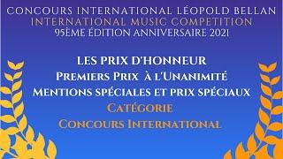 FILM LAUREATS 2021 95EME CONCOURS INTERNATIONAL LEOPOLD BELLAN