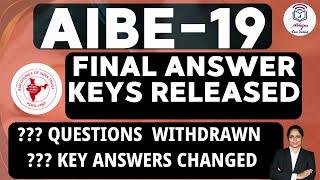 AIBE 19 Final Answer Keys released l 7 Questions Withdrawn l 3 Answers Changed l Aparna Bhat l