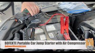 BOFEKTE Portable Car Jump Starter with Air Compressor Review