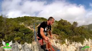 4 Awesome People - Incredible Dream Jump BASE jump in Amazing Navagio Beach (Greece)