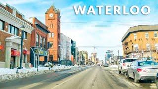 Waterloo Downtown Drive 4K - Ontario, Canada