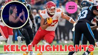 Travis Kelce GAME HIGHLIGHTS as Taylor Swift SKIPS Chiefs vs Panthers