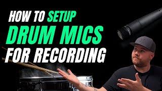 How To Set Up Mics For RECORDING DRUMS At Home