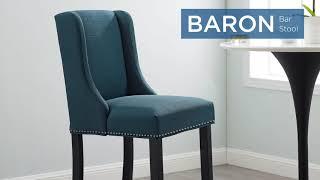 Baron Upholstered Fabric Bar Stool