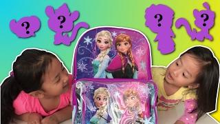 Frozen Anna and Elsa Mystery Bag - Blind Bag opening Kids Toys Shopkins Squinkies Kinder egg Disney