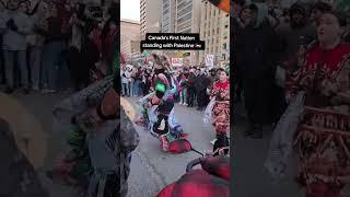 Canada Indigenous people showing solidarity with Palestine . #freepalestine