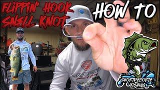 Flippin Hook vs Offset Hook for Bass Fishing - Flippin Hook Snell Knot Tutorial