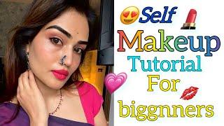 Self makeup tutorial for beginners! Step by step makeup by @PratikshaBankar