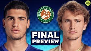 Carlos Alcaraz vs Alexander Zverev - Preview & Prediction - 2024 Roland Garros FINAL