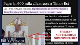 Tg e giornali insistono: "Papa Francesco celebra messa"...  Non lo fa da 2 anni. Occhio al piviale!