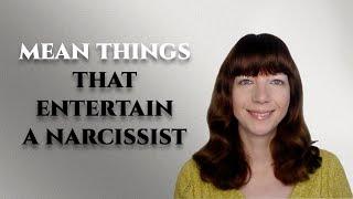 Mean things that entertain a narcissist