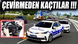 ÇEVİRMEDEN KAÇTILAR KOVALADIM !!! SİVİL POLİS OLDUM !!! ETS 2 MOD 1.45 [ Logitech G29 ]