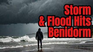 Ten minute storm floods Benidorm & Beach