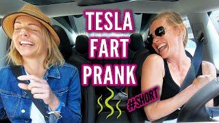 Tesla Fart Prank w/ Tricia Helfer #short