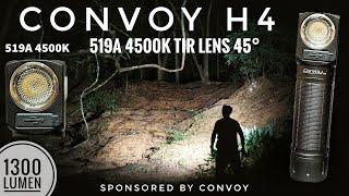 Convoy H4 519A 4500K Review & Beamshots Comparison with H4 XHP50.2 3000K