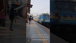 Dead Wap5 + Vatva WAG7 hauling late running train #shorts #trendingshorts #deadlocomotive #deadwa5