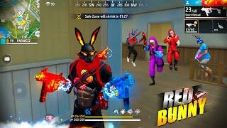 FREEFIRE " Red Bunny " Solo vs Squad Mp40 + Scar III  24 Kills Total - Garena free fire #freefire