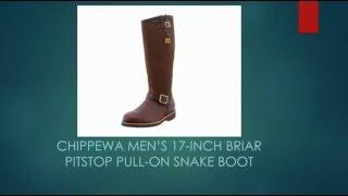 Chippewa Men’s 17-Inch Briar Pitstop Pull-On Snake Boot