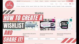 How to Create an SVG Design & Font Wishlist on So Fontsy & Share It! 