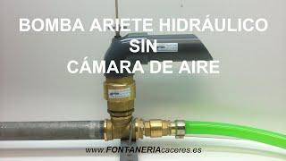 Como subir agua sin motor , ARIETE HIDRÁULICO SIN CÁMARA DE AIRE , funcionamiento y medidas