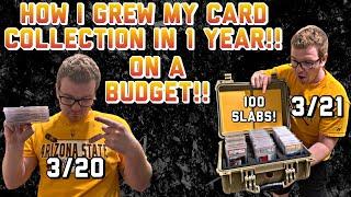 HOW I GREW MY SPORTS CARD COLLECTION IN 1 YEAR ON A BUDGET!! || SPORTS CARD COLLECTING