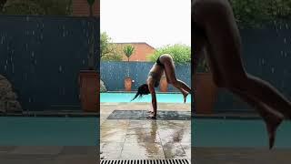 Handstand in the rain