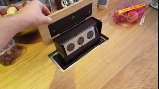 Attention to detail in a Mark Williamson Kitchen - S-Box pop-up plug socket