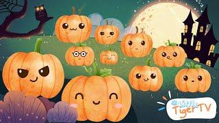 Ten Little Pumpkins | Counting 1-10 | Numbers Song | Halloween Songs For Kids | Little Tiger TV