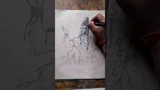 Drawing Lord Shiva complete #drawing #art #explore #sub #tutorial #draw #explorepage  #sketch #shiv