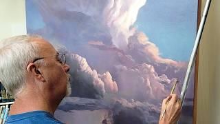 Creating An Epic 5-foot Cloudscape [Part 2–Oil Painting DEMO]