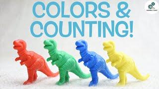 Learn COLORS & COUNTING WITH DINOSAURS | For Toddlers | From Learning Toolkit