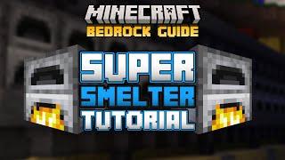 NEW AUTO SUPER SMELTER Cooks 64 Items in 10 Seconds! | Minecraft Bedrock Guide 1.21!