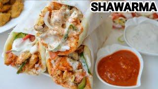 SHAWARMA Step By Step Recipe - The Best Chicken Shawarma - With 2 Special Sauce