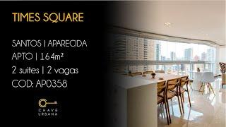 EXCLUSIVO! Apartamento com 2 suítes masters à venda, na Aparecida, em Santos/SP