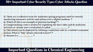 MCQ Questions Cyber Security Types Cyber Attacks with Answers
