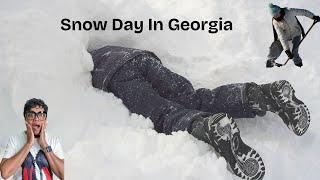 SNOWED IN Shoveling and Chilling | SNOW Day In Georgia What Did We Do? | Snow Day Atlanta