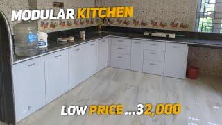 mk modular kitchen | white modular kitchen | 6 basket | 35 square feet | 16×18 basket | 18mm plywood