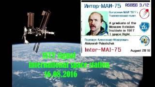 SSTV signal from ISS 16.08.2016