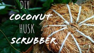 Coconut fibre scrubber | Home made scrubber || coconut husk Dishwasher