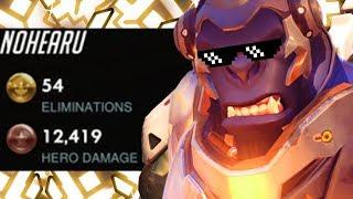 Grandmaster Winston Gameplay - Yeatle! 56 ELIMS! [ OVERWATCH SEASON 15 TOP 500 ]