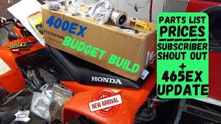 400ex Budget Build Part 1 Parts and Prices Plus 465ex Update